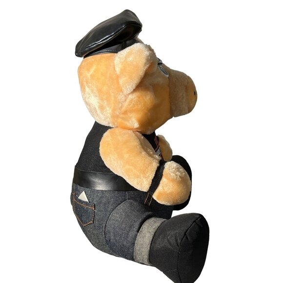 Harley Davidson 1993 Biker Pig Plush 15" Tall Vintage - Picture 4 of 11